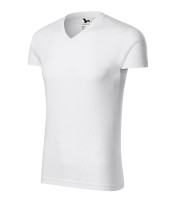 Přiléhavé pánské tričko Slim Fit V-neck vyšší gramáže